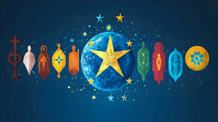 Cosmic Symbols Orbit Earth, Spiritual Journey