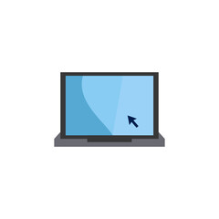 laptop computer monitor screen with mouse cursor 