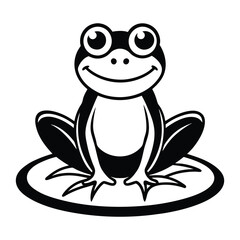 frog on a white background