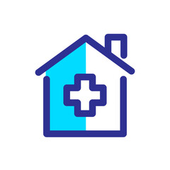 Medical House Logo. medical health house Logo Icon Symbol Vector Design Template