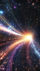 A vibrant depiction of a cosmic explosion in the universe.