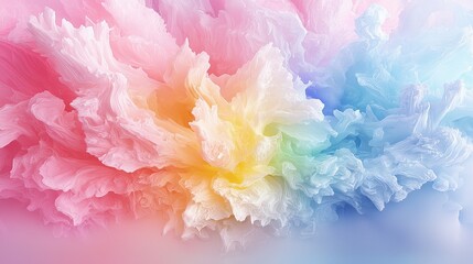 Fototapeta premium Abstract pastel rainbow swirl.