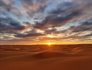 sunset in the desert