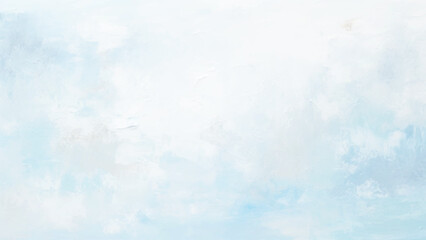 Bright painted sky blue watercolor background, Abstract blue sky with clouds, Fantastic soft white clouds against blue sky
