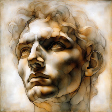 A collection of artistic portraits of men and women. Each portrait shows a person with expressive details and neutral backgrounds, highlighting the subjects' features and emotions.