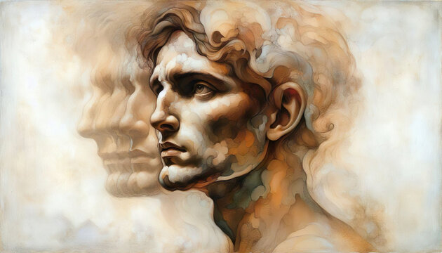 A collection of artistic portraits of men and women. Each portrait shows a person with expressive details and neutral backgrounds, highlighting the subjects' features and emotions.