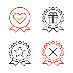wishlist icons vector editable eps 10 high-quality file