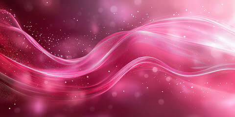 Obraz premium Flowing pink gradient Valentine design with glitter and smooth transitions, creating a soft and romantic atmosphere