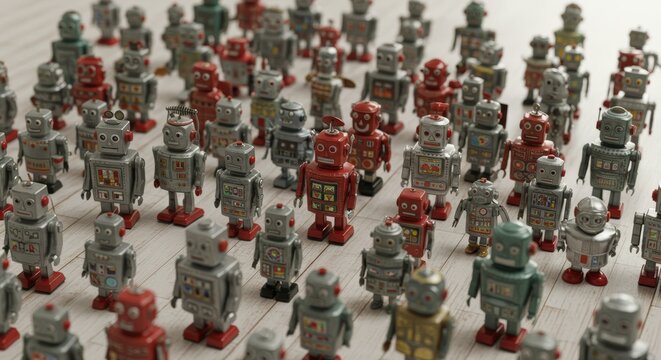 AI Robot vs Alien, AI, Robots and androids. AI Taking over the world, the concept of confrontation between humanity and artificial intelligence, alien invasion