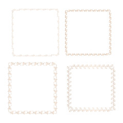 Luxury Decorative vintage gold frames and borders set, Gold photo frame with corner gold line floral for picture, Vector design decoration pattern style. border design is pattern Thai art style