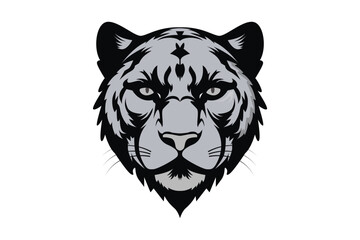panther head logo design vector