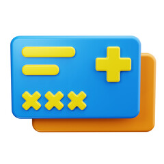 Obraz premium medical card 3d render icons