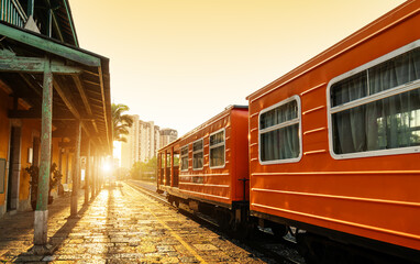 Yunnan Shiping Railway Station. This railway was built in 1915 and was the first privately-owned railway in China.