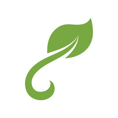 Vegan leaf green eco logo nature