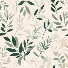 floral flower and leaf elements modern doodle illustrator seamless pattern for wallpaper or background