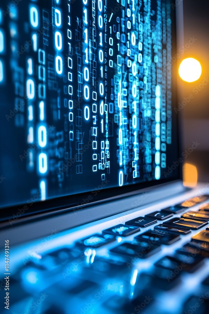 Poster editorial photo of a verification code input process for account registration, focused shot on digit
