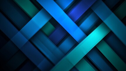 Abstract blue and green geometric pattern background.