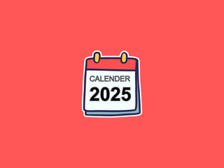 illustration of a simple 2025 calender design