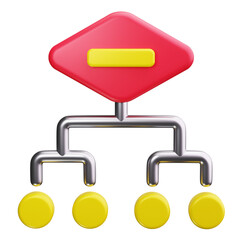 network 3d render icons