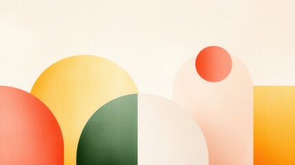 Black History Month minimalist backgrounds concept. Abstract shapes in warm hues create a modern, minimalist design with a soft background.