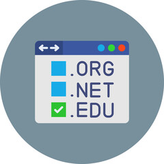 Fototapeta premium Domain registration Icon