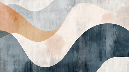 Obraz premium Abstract Wave Design in Earthy Tones