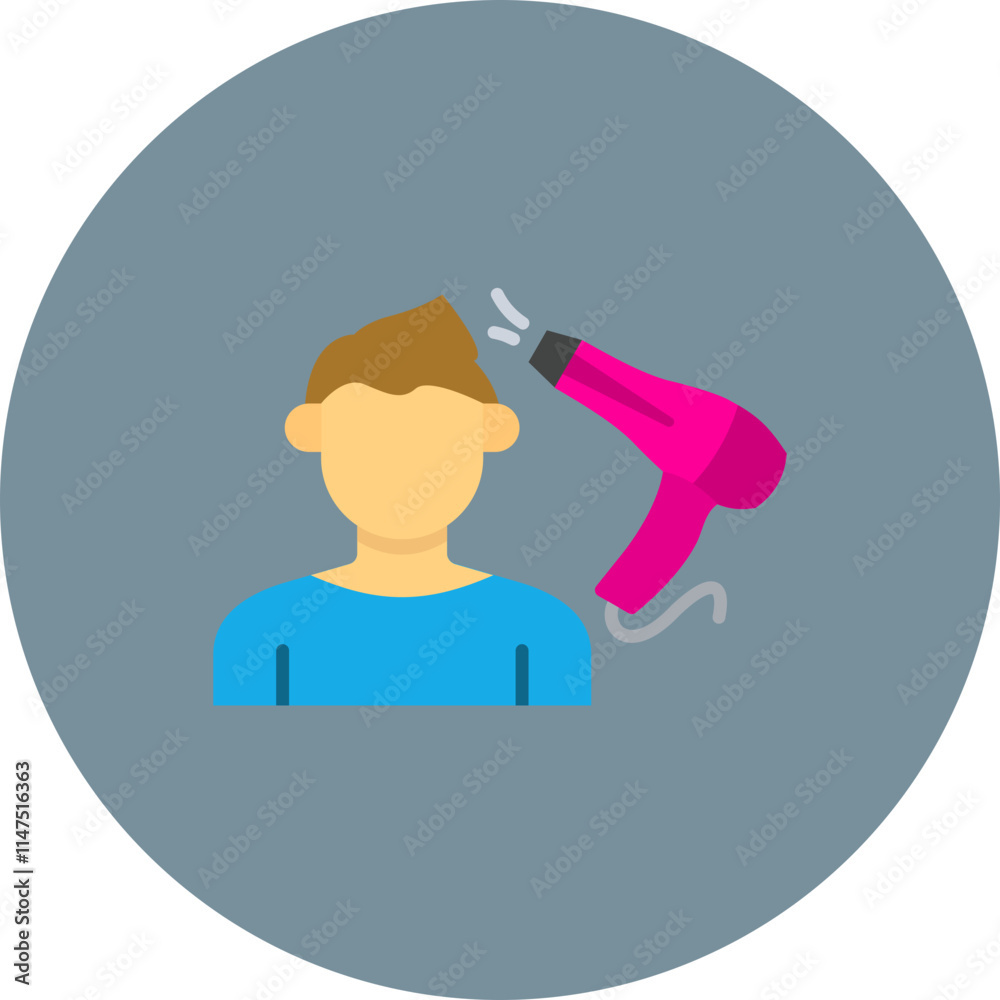 Poster Drying hair Icon