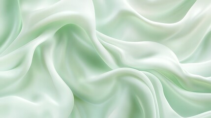 Obraz premium Soft Draped Pale Green Silk Fabric Texture