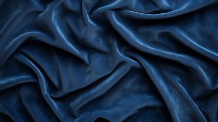 Obraz premium Draped Blue Velvet Fabric Texture Background