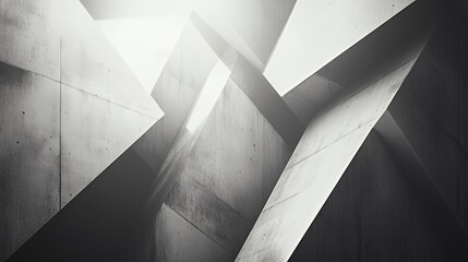 Abstract Grey Concrete Geometric Architectural Design