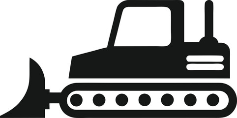 Black snow groomer machine icon © Chondon