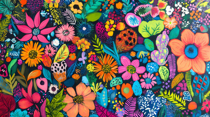 floral and leafy illustrator elements for card, wallpaper.