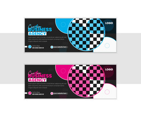 minimal creative Facebook cover design