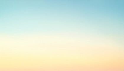 Naklejka premium Pastel Sky Gradient Background Soft Blue Yellow and Peach Color Blend for Design