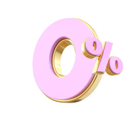 0 Percent  Pink  offer in 3d