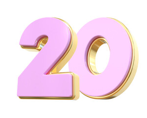 Pink Number 20