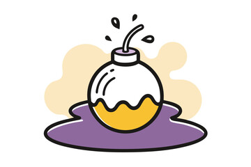 Powerful Bomb Icon on White Background Symbol of Impact and Action