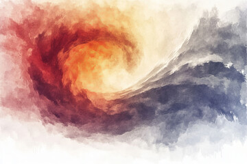 Fototapeta premium Abstract Watercolor Swirl: Temperature Gradient & Atmospheric Profiles