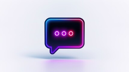 Naklejka premium The Vivid Speech Bubble Colorful Icon on White Background: A Cheerful and Eye-Catching Visual Element.