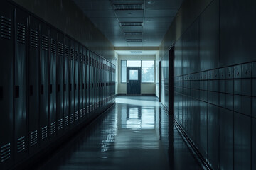 Naklejka premium School locker with corridors