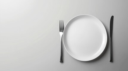 Perfectly grilled steak on a white plate with space for text