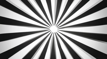 Abstract grayscale sunburst background with radiating lines emanating from the center.