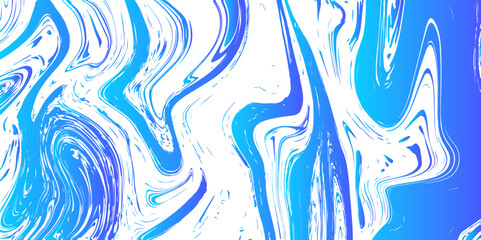 Abstract Blue ink Psychedelic background. Colorful spots on water surface. Liquify Swirl blue and white color art. Acrylic pours liquid marble surface with Luxury sky and watercolor fabric texture bac