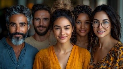 Fototapeta premium Confident and Diverse Group of Young Professionals in a Modern Workspace