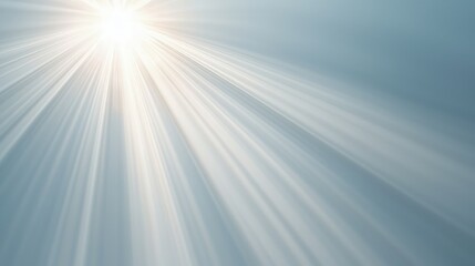 Fototapeta premium Bright sun rays burst on grey background.