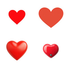 Love and donation red heart icon transparent background graphic design isolated view symbolizing generosity