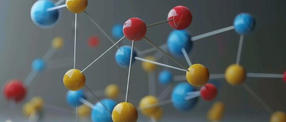 Obraz premium Abstract molecular atom model depicting scientific and medical structural concepts for research and innovation