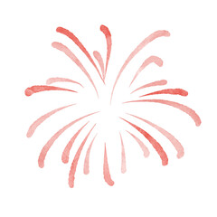 Watercolor painting fireworks for new year celebration