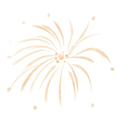 Watercolor painting fireworks for new year celebration