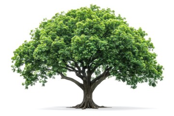 Lush green tree isolated on white background. (1)